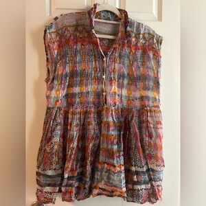 Free People Multicolor Boho Dress Beach Cover-up Size Medium